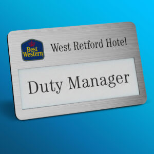Executive Metal face Reusable Name Badge